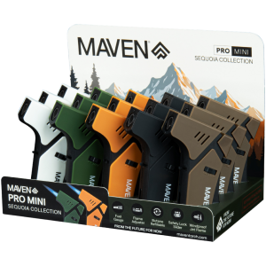 3″ MAVEN PRO-MINI SEQUOIA COLLECTION TORCH – 15 PACK DISPLAY by Maven