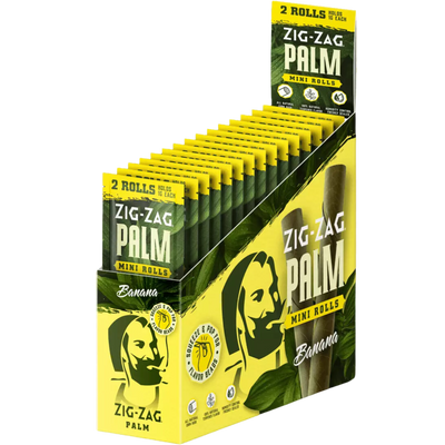 ZIG ZAG MINI PALM ROLLS CARTON 2PK – BANANA