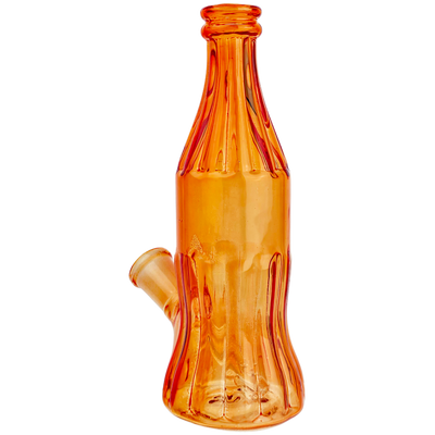 6" Colored Glass Soda Bottle Rig - detail view