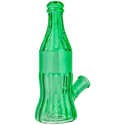 6" Colored Glass Soda Bottle Rig - close-up view