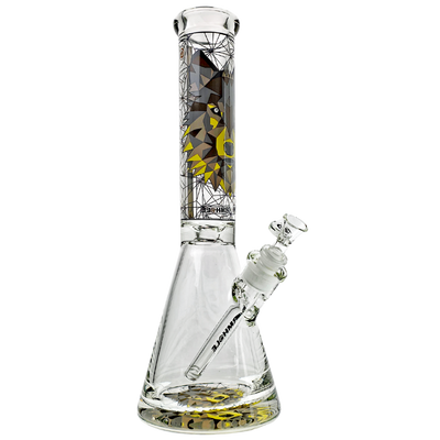14" Wormhole Animal Graphic Thick Base Beaker