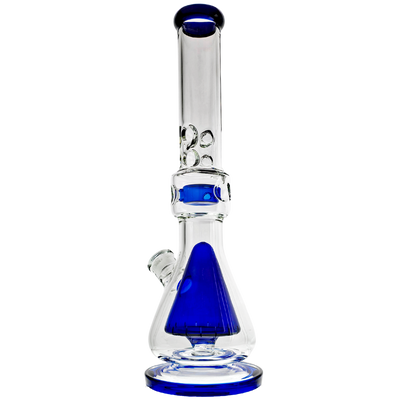 17" Color Accent Venetian Cone & Donut Perc Beaker