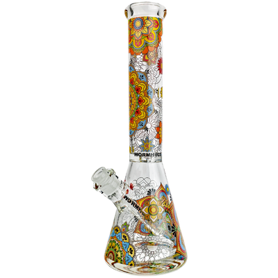 14" Wormhole Trippy Graphic Beaker
