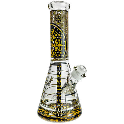 10" Wormhole Mandala Graphic Beaker