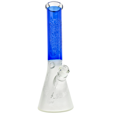 14" Half Color Assorted Etched Beaker