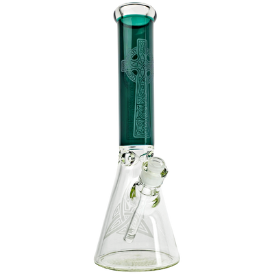 14" Half Color Assorted Etched Beaker