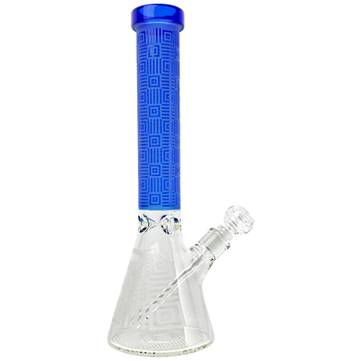 15" Half Color Sandblast Neck Elephant Joint Beaker
