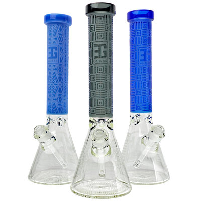 15" Half Color Sandblast Neck Elephant Joint Beaker