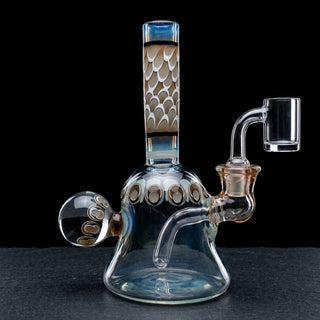 6.5" Natrix Glass Glopaz Dot Stack Rig w/ Cap & Pearl