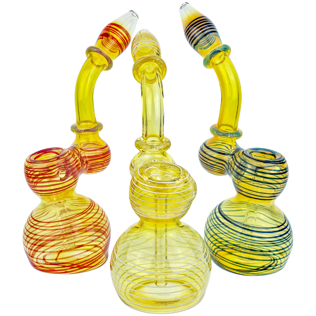 7″ COLOR LINE WRAP FUME BUBBLER