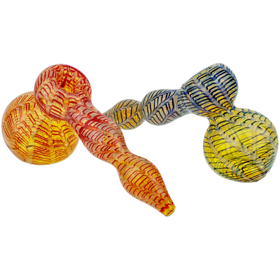 7.5" Fume Wrap & Rake Hammer Bubbler - close-up view