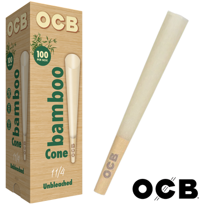 OCB BAMBOO 1 ¼ CONES 100 COUNT TOWER