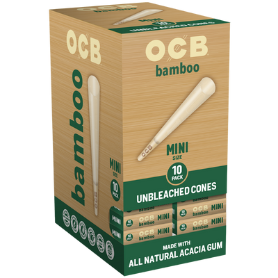 OCB Bamboo Mini Cones - 10 Count / 24 Packs - lifestyle shot