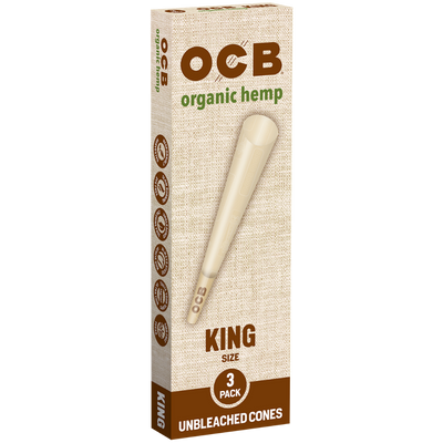 OCB Organic Hemp King Cones - 3 Count / 24 Packs - lifestyle shot