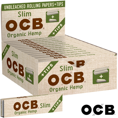 OCB ORGANIC HEMP SLIM PAPERS + TIPS