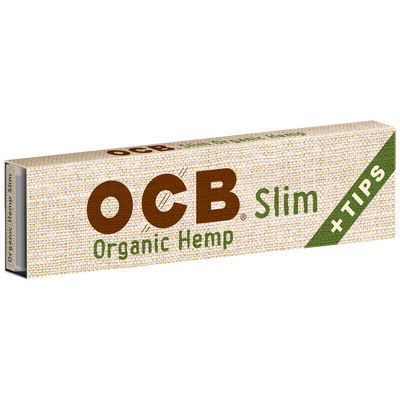 OCB Organic Hemp Slim Papers + Tips
