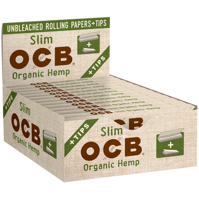 OCB Organic Hemp Slim Papers + Tips