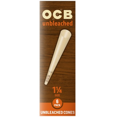 OCB Unbleached 1 ¼ Cones – 6 Count / 24 Packs - lifestyle shot