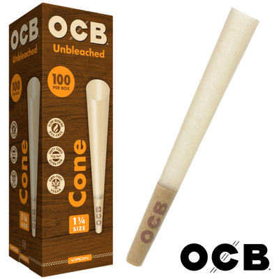 OCB UNBLEACHED 1 ¼ CONES 100 COUNT TOWER