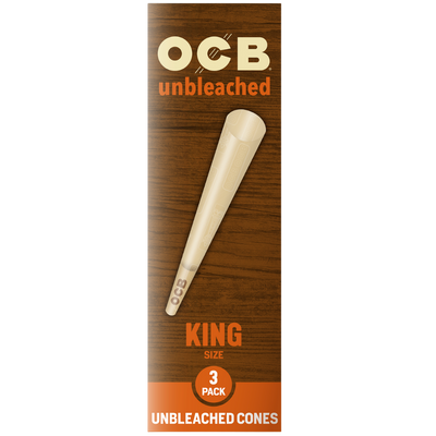 OCB Unbleached King Cones – 3 Count / 24 Packs - detail view