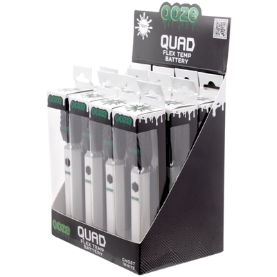 Ooze Quad 510 Thread 500MAH Square Vape Pen Battery w/ Smart USB - 12ct - photo 2