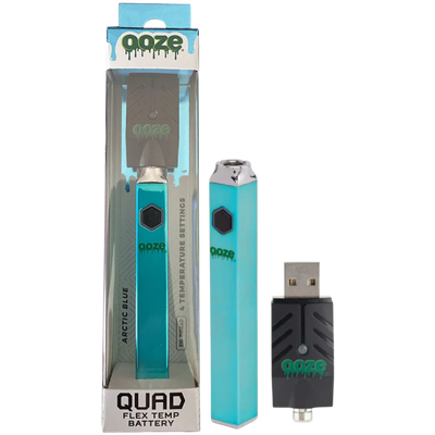 Ooze Quad 510 Thread 500MAH Square Vape Pen Battery w/ Smart USB - 12ct - photo 4