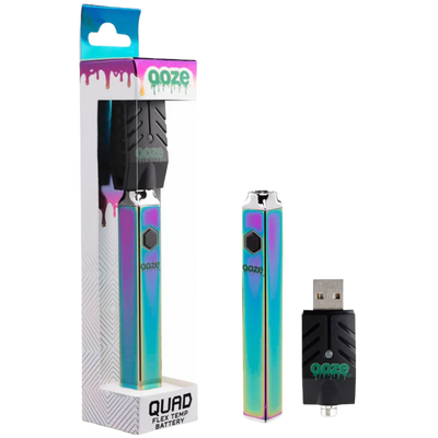 Ooze Quad 510 Thread 500MAH Square Vape Pen Battery w/ Smart USB - 12ct - photo 10