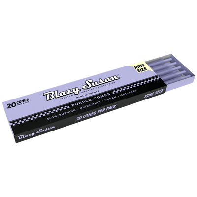 Blazy Susan Purple Paper Cones – 110mm King Size 20ct
