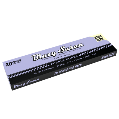 Blazy Susan Purple Paper Cones – 110mm King Size 20ct