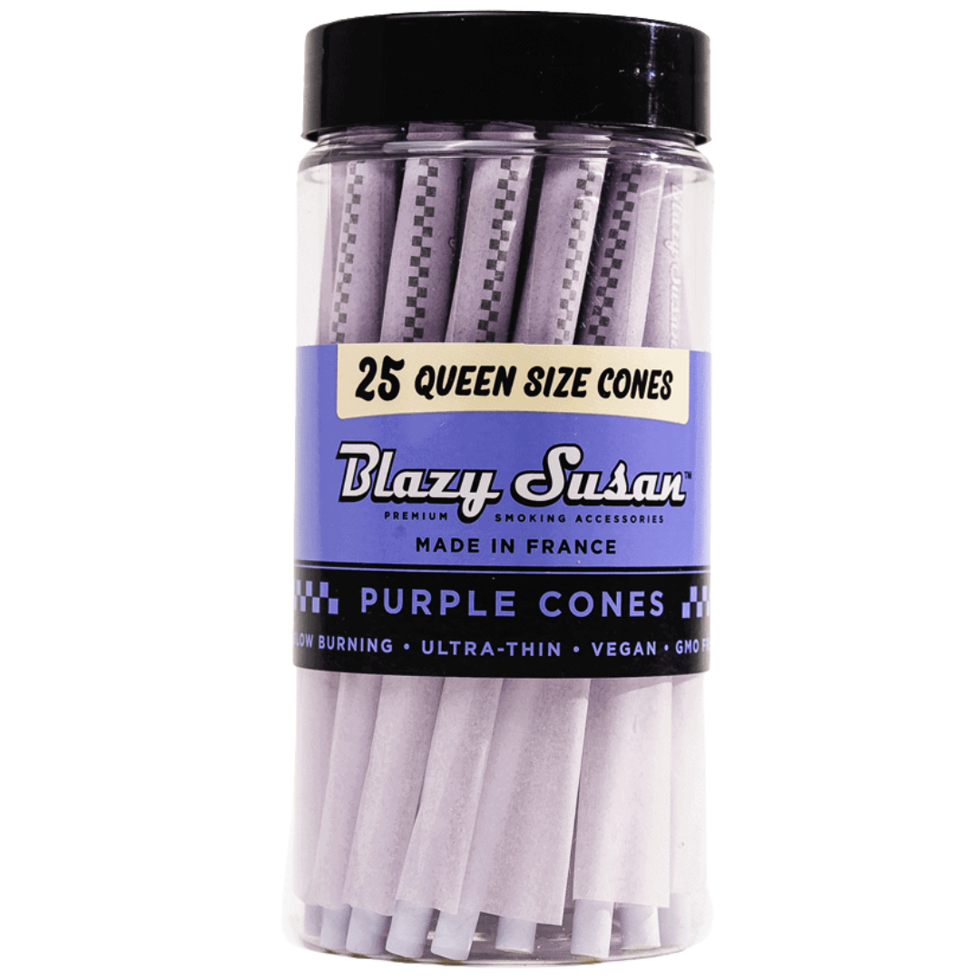 BLAZY SUSAN PURPLE PAPER CONES – QUEEN SIZE 25CT