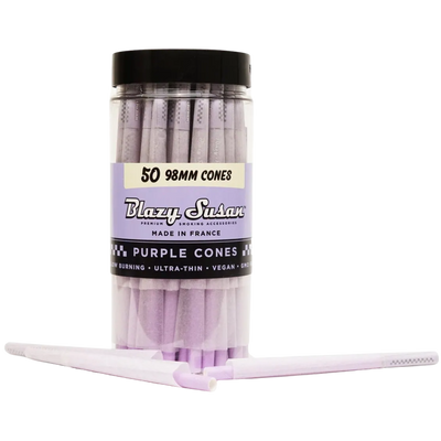 BLAZY SUSAN PURPLE CONES – 50CT 98MM CONES