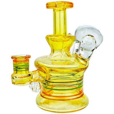 5" PHD Glass Full CFL Facet Opal Rip Curl Bottle