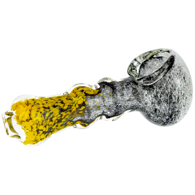 4" Multi Color Frit Hand Pipe w/ Thick Maria Body - detail view