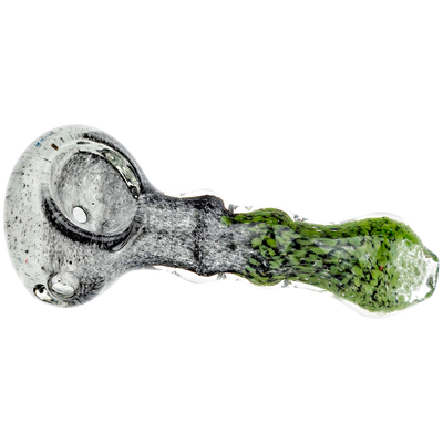 4" Multi Color Frit Hand Pipe w/ Thick Maria Body - alternate angle
