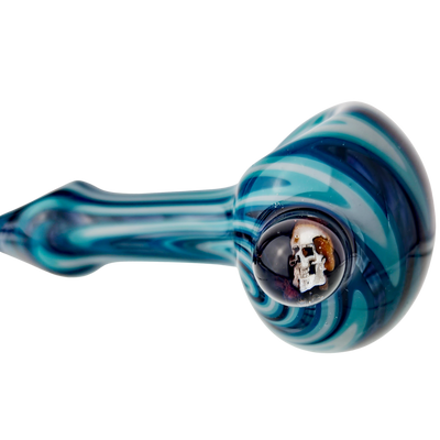 4″ PEASELBURG COLOR WORKED HAND PIPE W/ MILLE