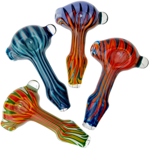 4″ PEASELBURG COLOR WORKED HAND PIPE W/ MILLE