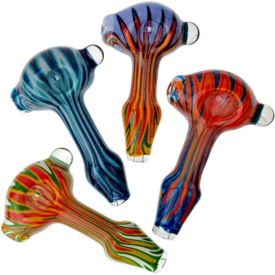 4″ PEASELBURG COLOR WORKED HAND PIPE W/ MILLE