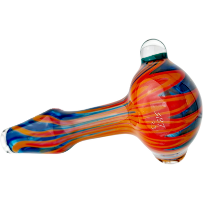 4″ PEASELBURG COLOR WORKED HAND PIPE W/ MILLE