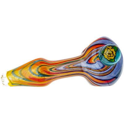 4″ PEASELBURG COLOR WORKED HAND PIPE W/ MILLE
