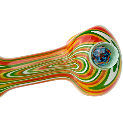 4″ PEASELBURG COLOR WORKED HAND PIPE W/ MILLE