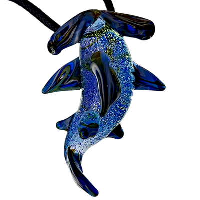 2" Peaselburg Dichro Hammerhead Shark Pendant - photo 3