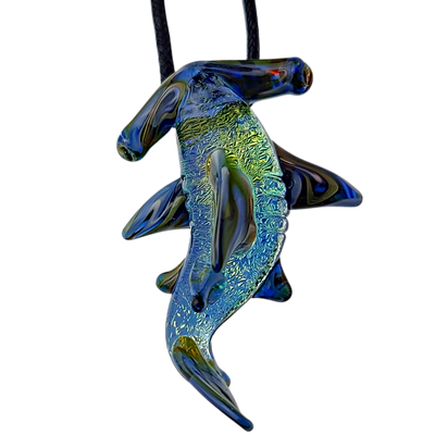 2" Peaselburg Dichro Hammerhead Shark Pendant - photo 5
