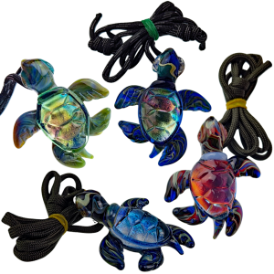 3″ PEASELBURG DICHRO LARGE TURTLE PENDANT