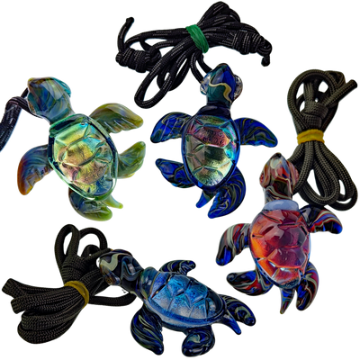 3″ PEASELBURG DICHRO LARGE TURTLE PENDANT