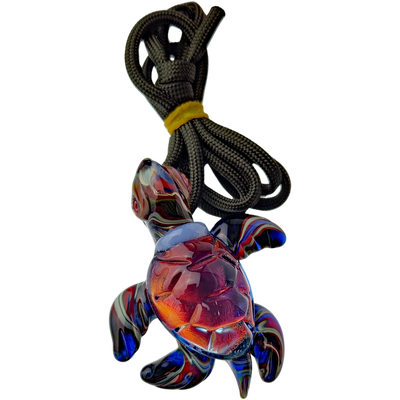 3″ PEASELBURG DICHRO LARGE TURTLE PENDANT