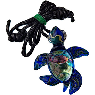 3″ PEASELBURG DICHRO LARGE TURTLE PENDANT