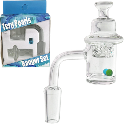 2.5" 14 M 90° Gavel Box Set w/ Clear Spinner Carb Cap - Smoke Shop Products