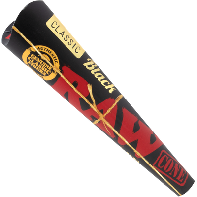 RAW Black Classic 1 ¼ 6pk Cones 32bx