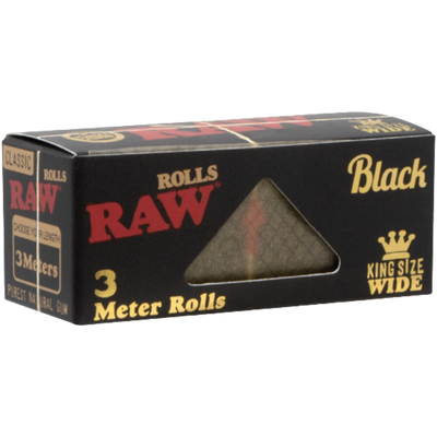 RAW Black Classic Rolls King Size Wide 12bx
