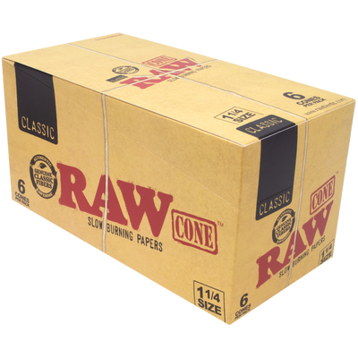 RAW Classic 6pk Pre-Roll 1 ¼ Cones 32bx